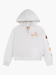 Levis Girls Hibiscus Hoodie Bright White