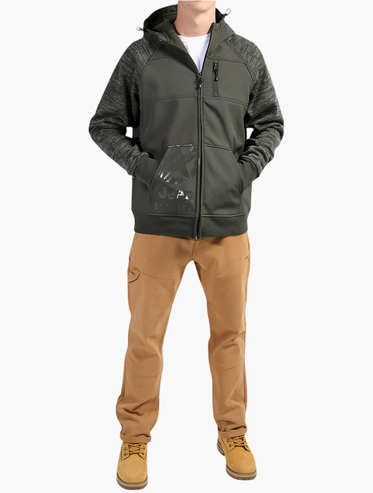 Jeep M Cut & Sew Softshell Jacket Olive