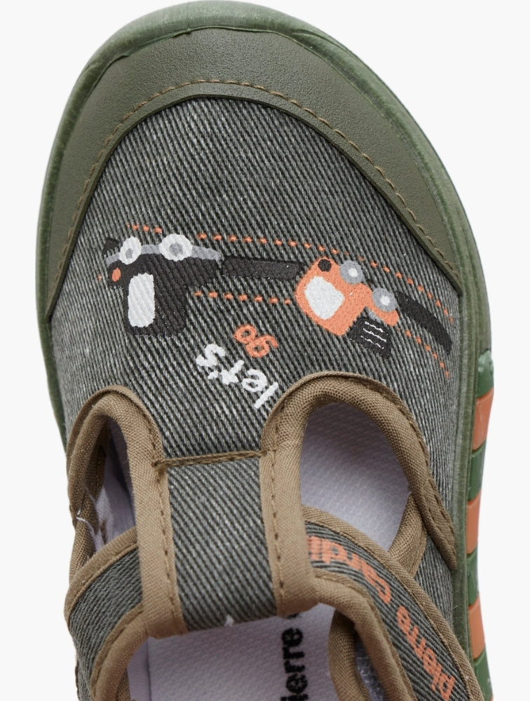Pierre Cardin Boys Ethan Light Up Sandals In Olive