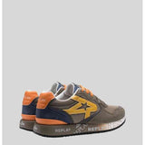 Replay Mens Fiber Melt Sneakers In Green & Orange