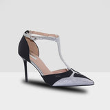 Plum Ladies Isabel Heels In Black/Silver
