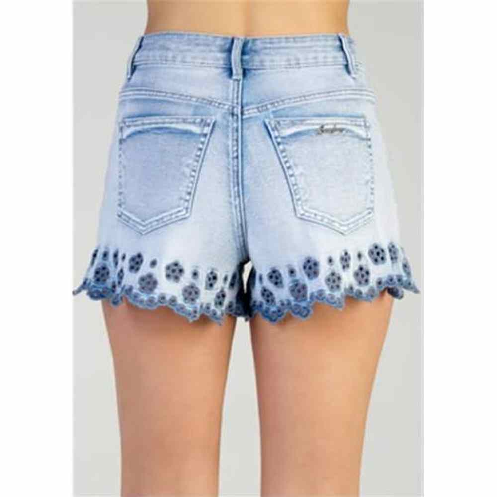 Sissy Boy Womens Gina High Waist  Deim Shorts In Light Vintage