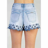 Sissy Boy Womens Gina High Waist  Deim Shorts In Light Vintage