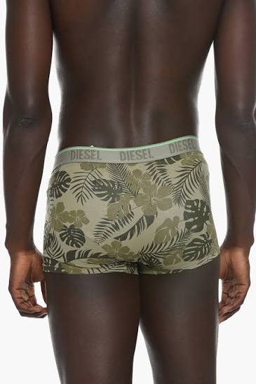 Diesel Mens Umbx Damien 3 Pack Boxer Shorts In Olive