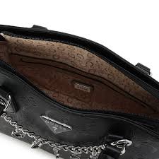 Guess Womens Jeanine Satchel In Black