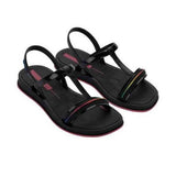 Ipanema Girls Glow Sandals In Black & Pink
