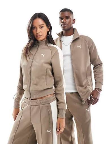 Puma Unisex Foundation Poly Track Jacket In Mouse Grey
