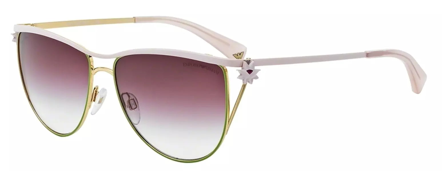 Emporio Armani Flower Sunglasses For Women In Gold & Pink