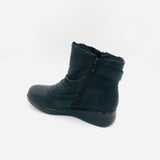 Savoy Ladies Ankle Boots In Navy & Black