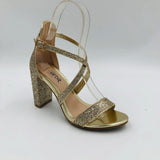 Orbit Ladies Evening Sandals In Gold