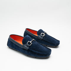 Le Manne Yt2 Mens Leather Shoes Navy