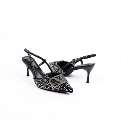 La Her Qxg-01 Ladies Evening Shoe Black