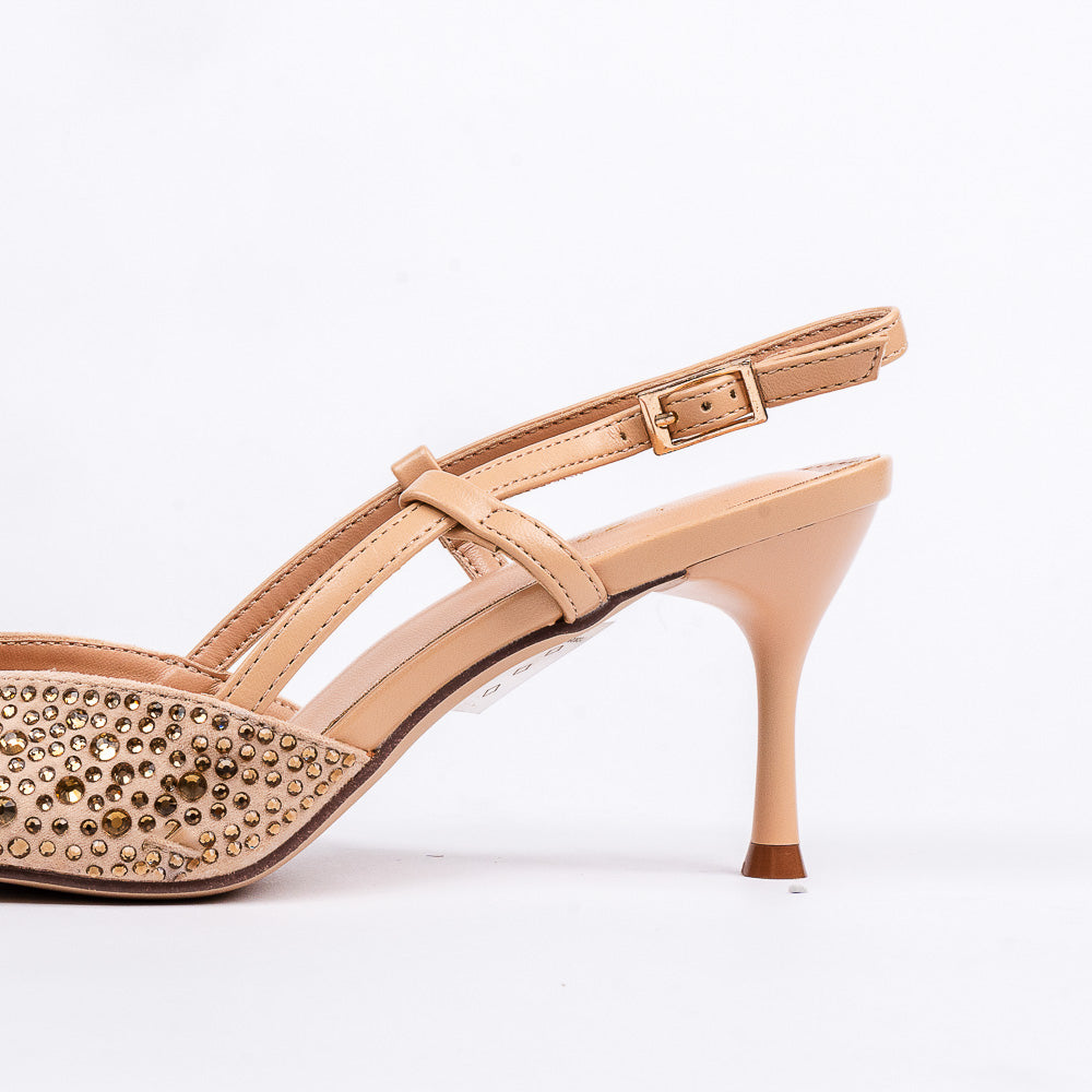 La Her Qxg-01 Ladies Evening Shoe Gold