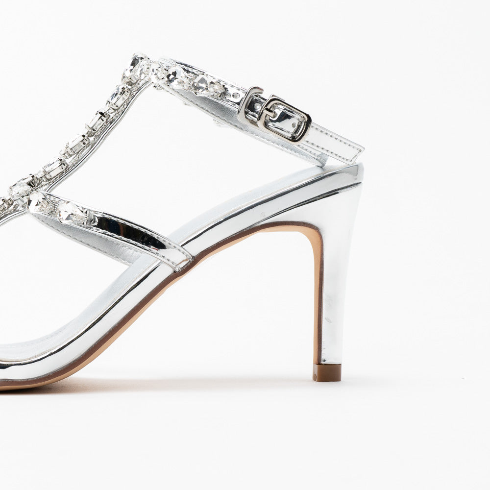 La Her Qxg04 Ladies Evening Shoe Silver