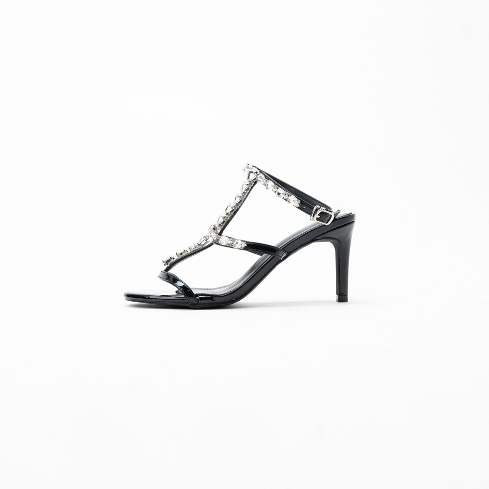 La Her Qxg04 Ladies Evening Shoe Black