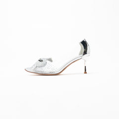 La Her Qxg-05 Ladies Evening Shoe Silver