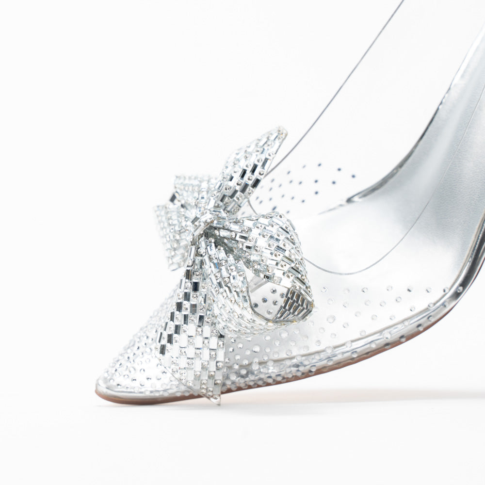 La Her Qxg-05 Ladies Evening Shoe Silver