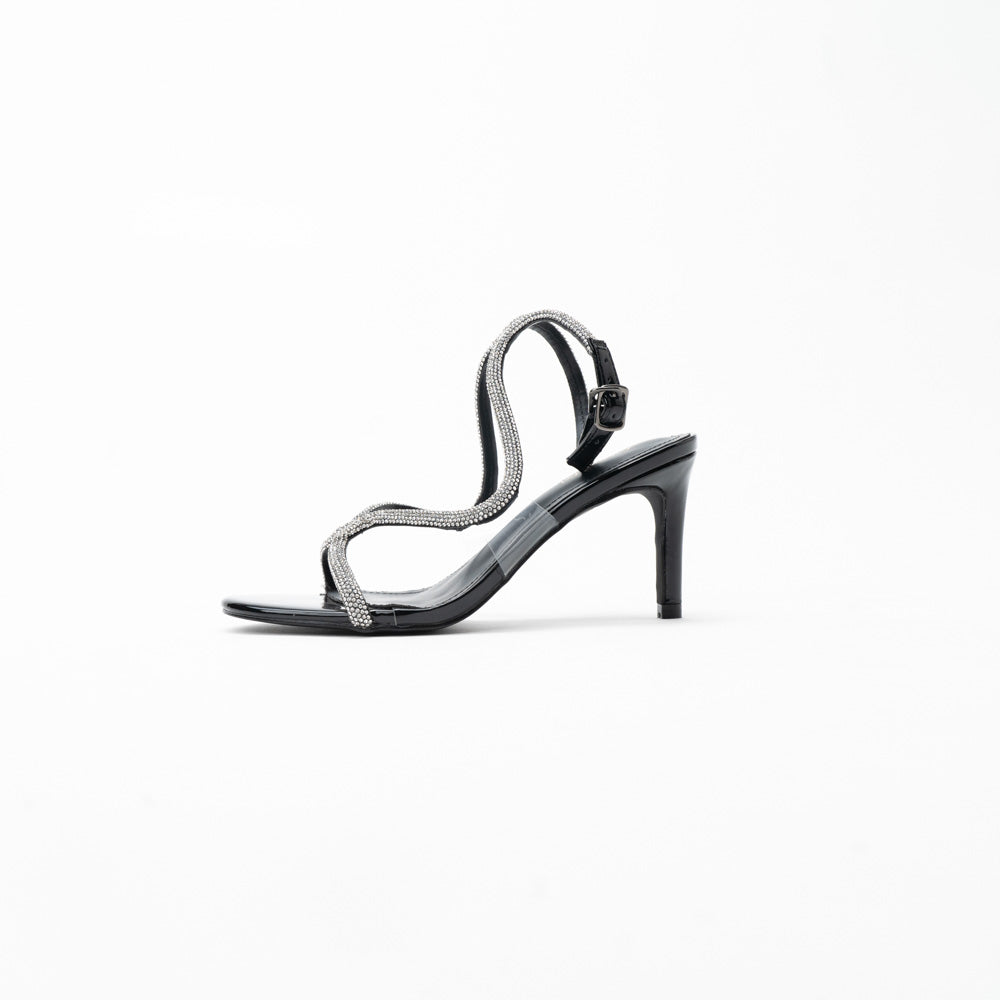 La Her Qxg07 Ladies Evening Shoe Black