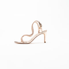 La Her Qxg07 Ladies Evening Shoe Champagne