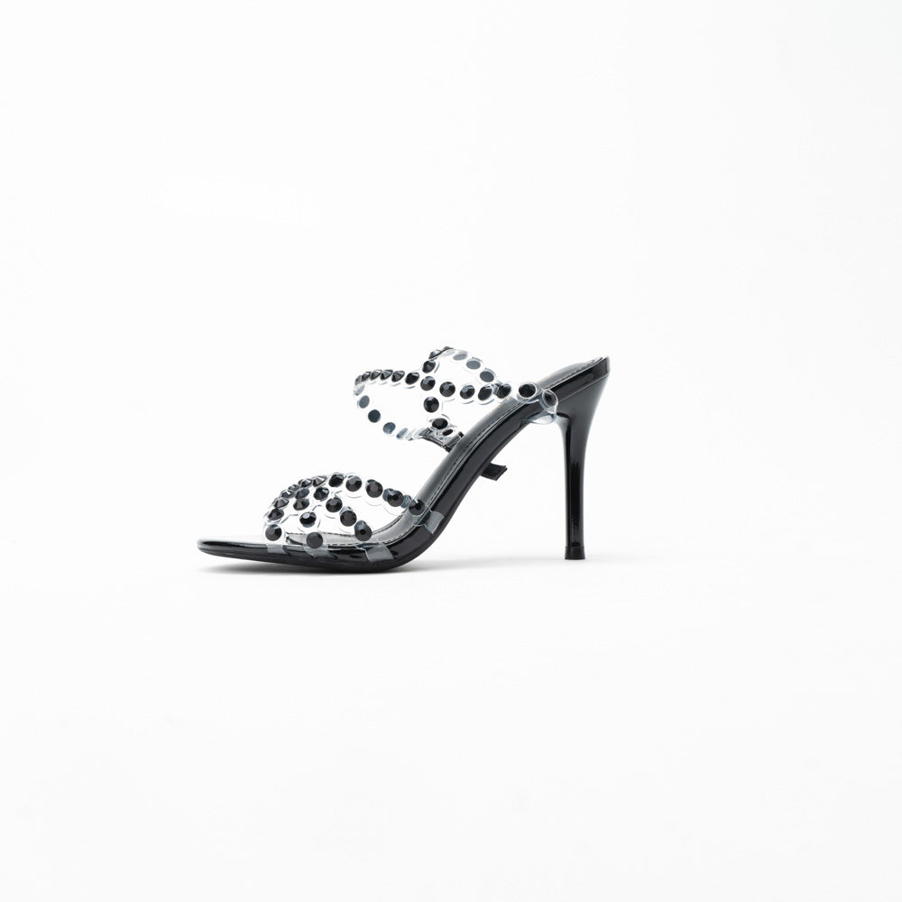 La Her Qxg08 Ladies Evening Shoe Black