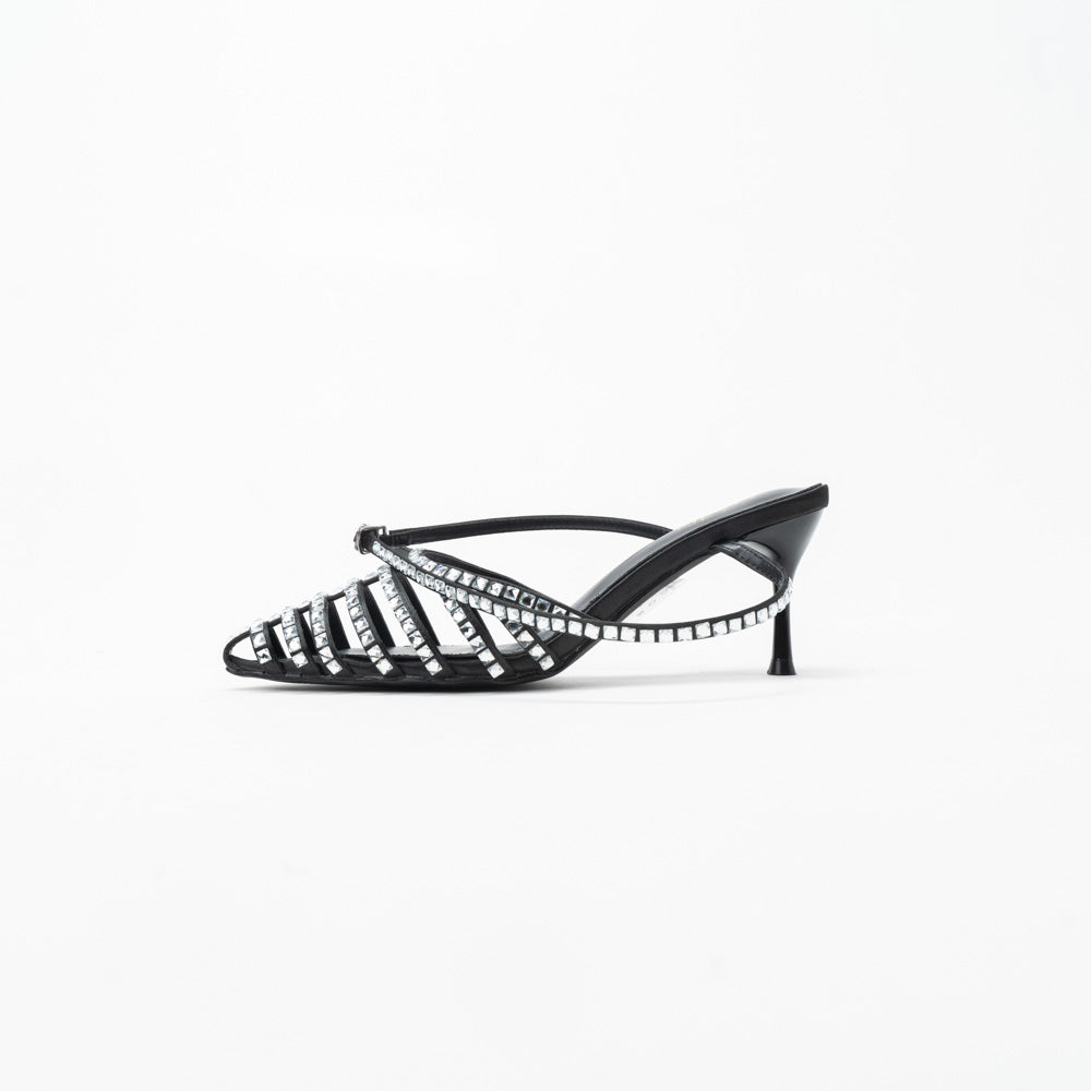 La Her Qxg09 Ladies Evening Shoe Black