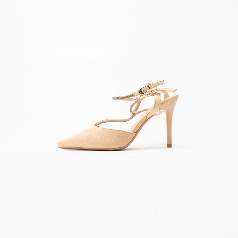 La Her Qxg13 Ladies Evening Shoe Champagne