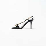 La Her Qxg-17 Ladies Evening Shoe Black/Gold