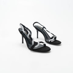 La Her Qxg-17 Ladies Evening Shoe Black/Silver