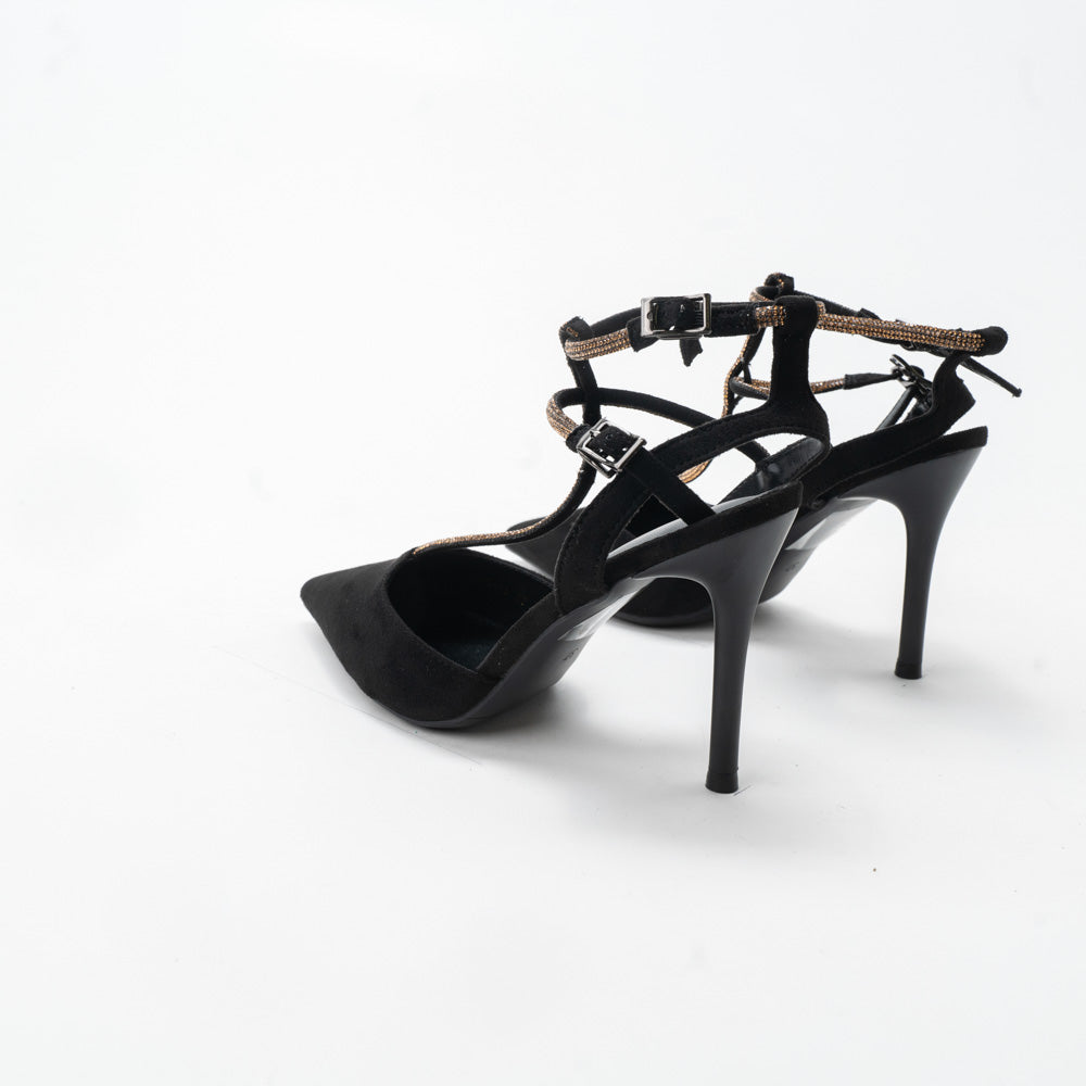 La Her Qxg13 Ladies Evening Shoe Black