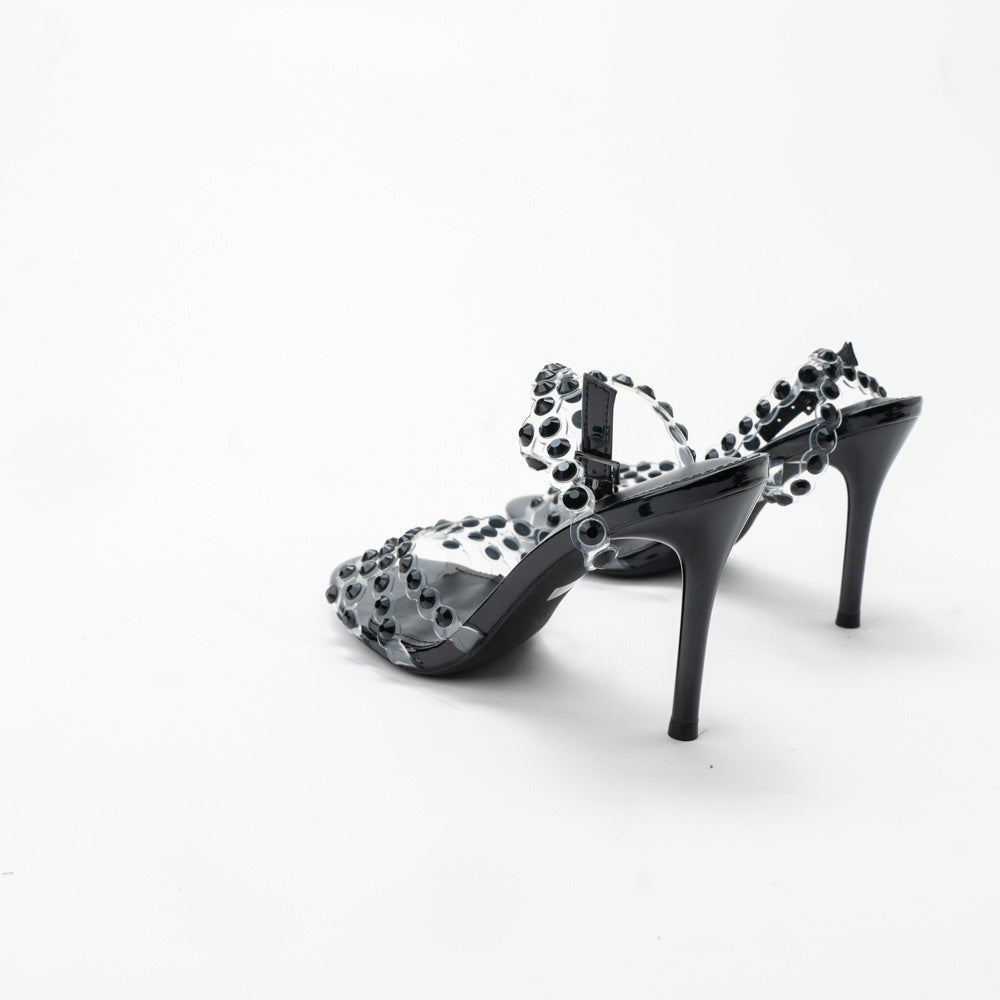 La Her Qxg08 Ladies Evening Shoe Black