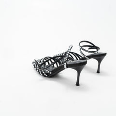 La Her Qxg09 Ladies Evening Shoe Black