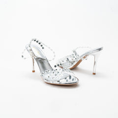 La Her Qxg08 Ladies Evening Shoe Silver