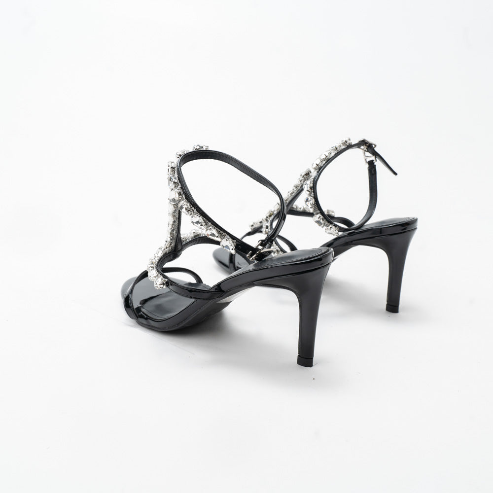 La Her Qxg04 Ladies Evening Shoe Black