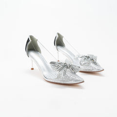 La Her Qxg-05 Ladies Evening Shoe Silver