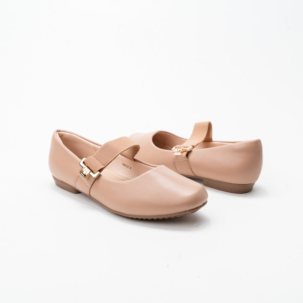 La Her Nn12 Ladies Comfort Shoe Nude