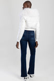 Sissyboy Womens Puffer Jacket With Fur Collar In White
