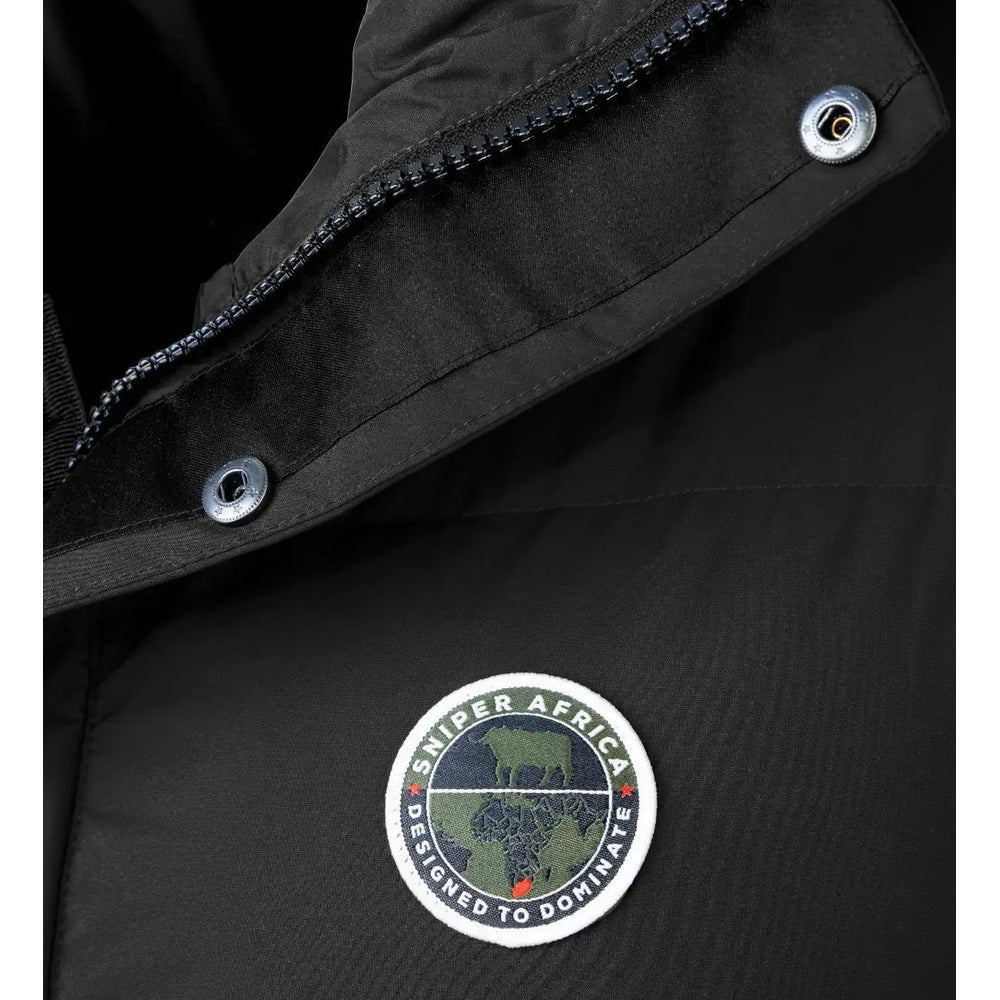 Sniper Mens Adventure Puffer Jacket In Black