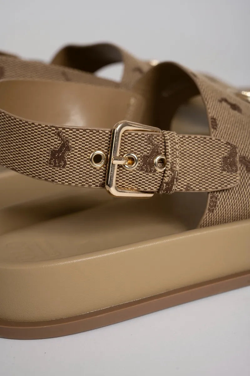 Polo Womens Moulded Trim Sandals In Stone