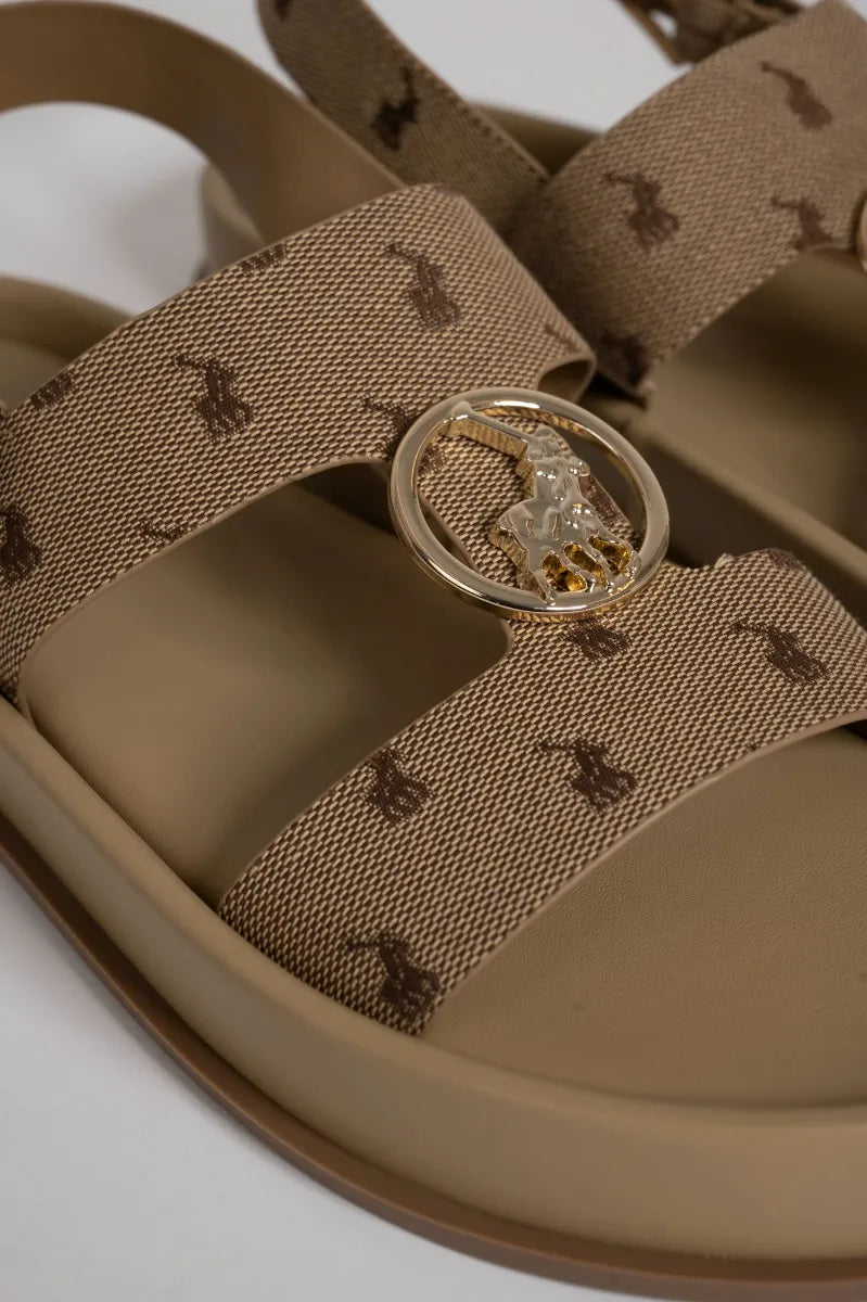 Polo Womens Moulded Trim Sandals In Stone