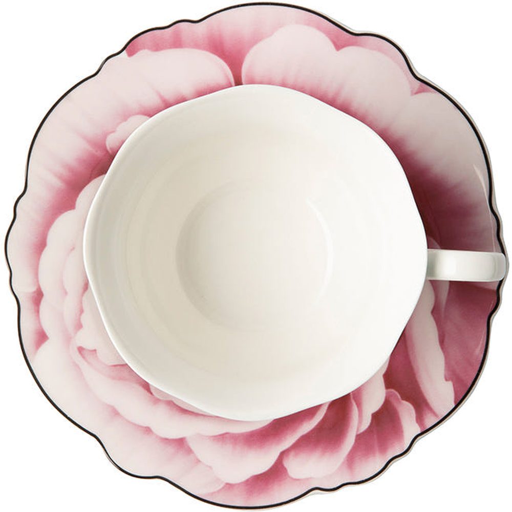 Jenna Clifford Cup & Saucer In a Gift Box In Pink Multi