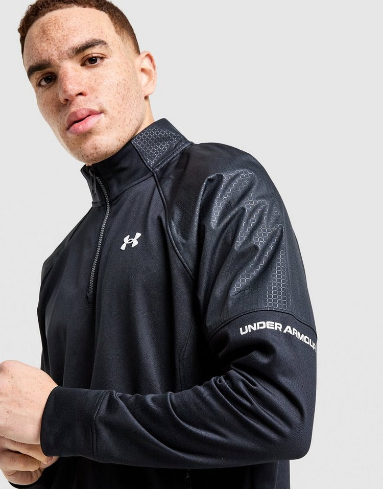 Under Armour Mens Brawler 1/4 Zip Sweatshirts In Black