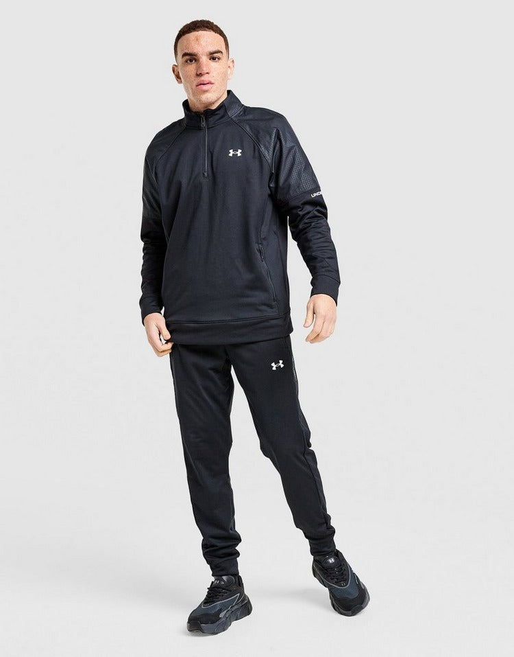 Under Armour Mens Brawler 1/4 Zip Sweatshirts In Black