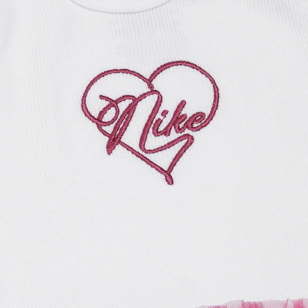 Nike Girls 2 Piece Swoosh On Pointe Box Sweet Beet In White/Pink