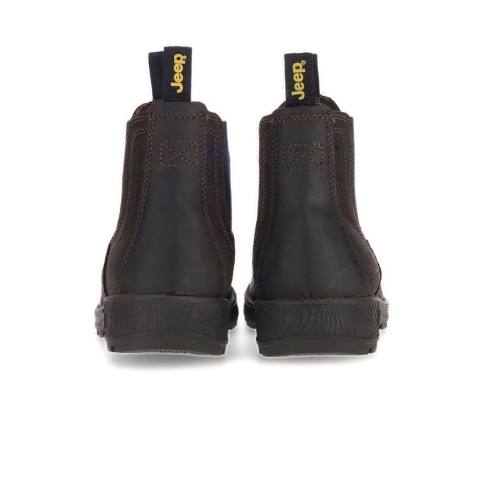 Jeep Mens Brown/Navy Quad Boots