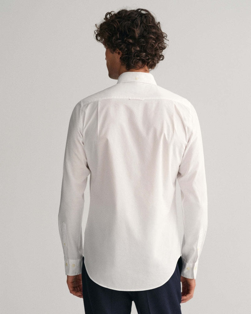 Gant Slim Poplin Shirt In White