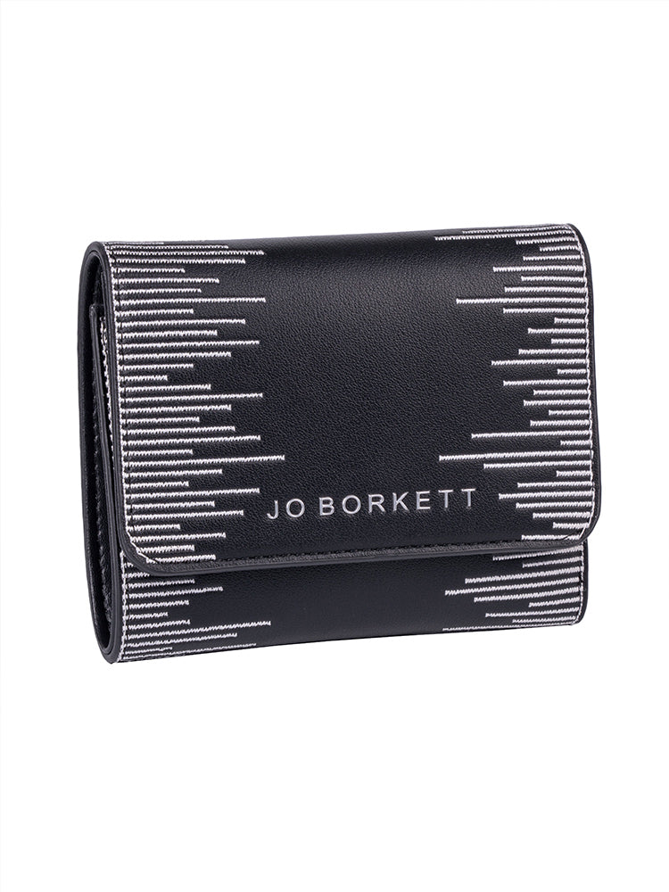 Jo Borkett Jhb1 Teardrop Small Trifold Purse Black