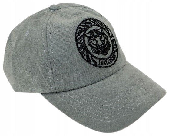 Just Cavalli Mens Embroidered Logo Baseball Cap In Grey