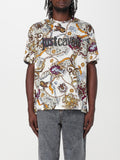 Just Cavalli Mens R Print Iconic T-Shirt In White Multi