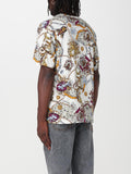 Just Cavalli Mens R Print Iconic T-Shirt In White Multi