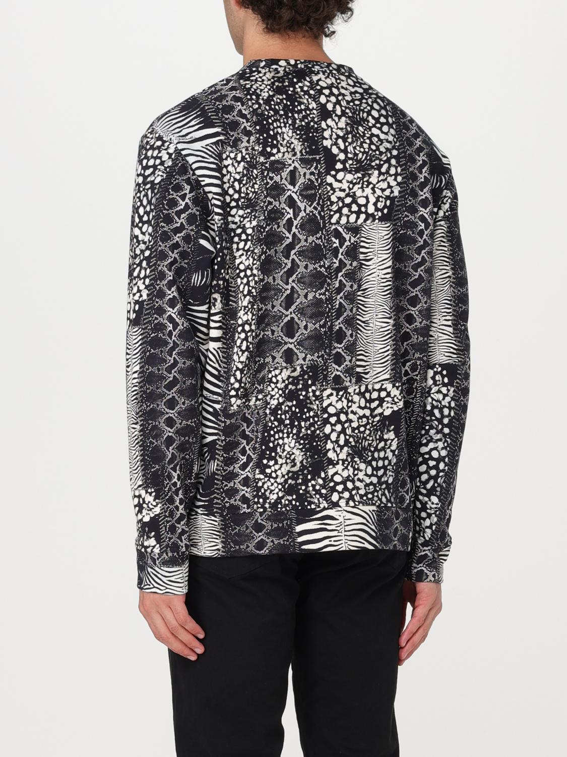 Just Cavalli Mens R Print Sweatshirt In Black & White